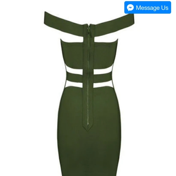 Olive Green bodycon dress - Picture 3 of 5